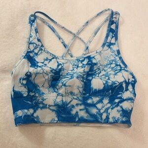 New Mix Blue tie dye Sports Bra